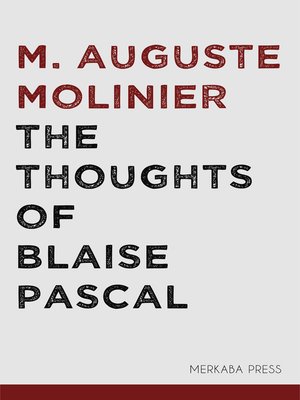cover image of The Thoughts of Blaise Pascal